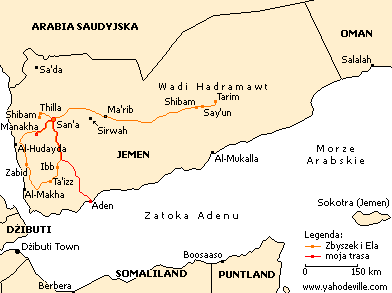 Jemen - mapa