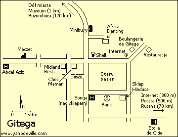 Gitega - mapa