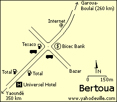 Bertoua (Kamerun) - Mapa