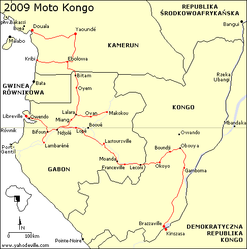 Mapa - Afryka Centralna