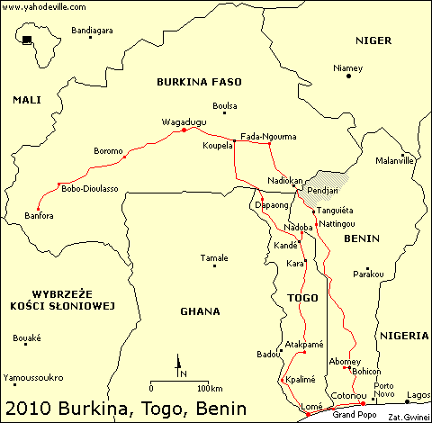 Mapa - Afryka Zachodnia