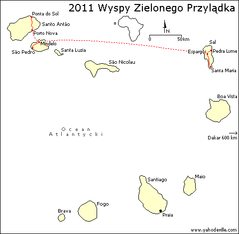 Mapa - Wyspy Zielonego Przylądka