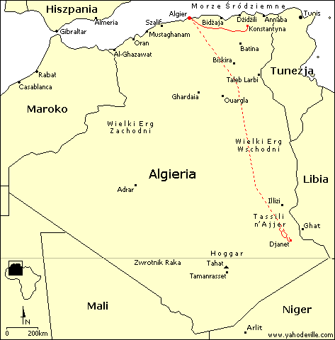 Mapa Algierii